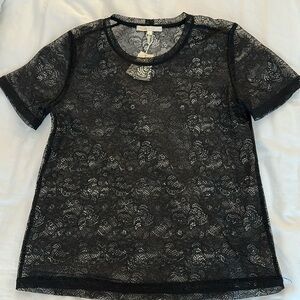 Maje Black Lace T Shirt